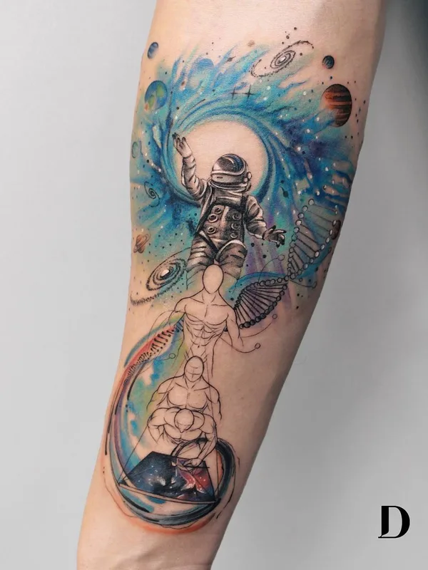 color illustrative 纹身 在 forearm #27877 | 纹身师 Deborah Genchi