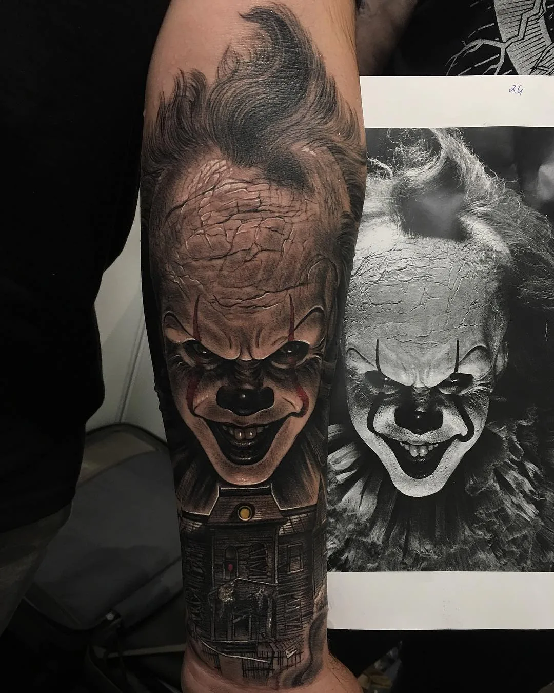 Tattoo artist Fred Thomas, black and grey portrait realistic tattoo | Spain