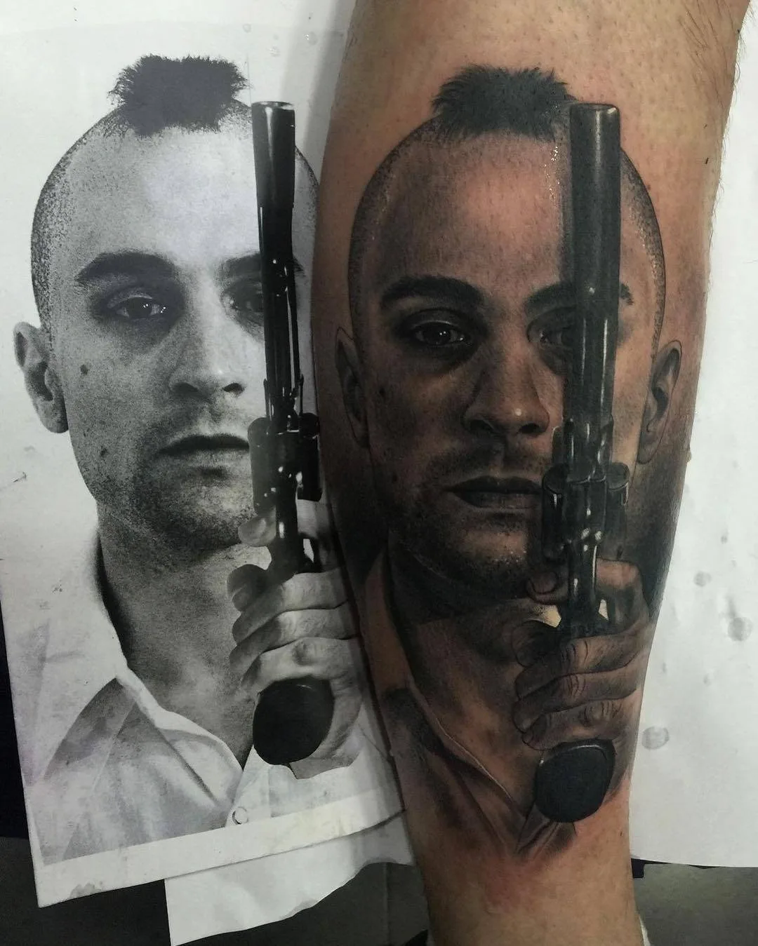 Tattoo artist Fred Thomas, black and grey portrait realistic tattoo | Spain