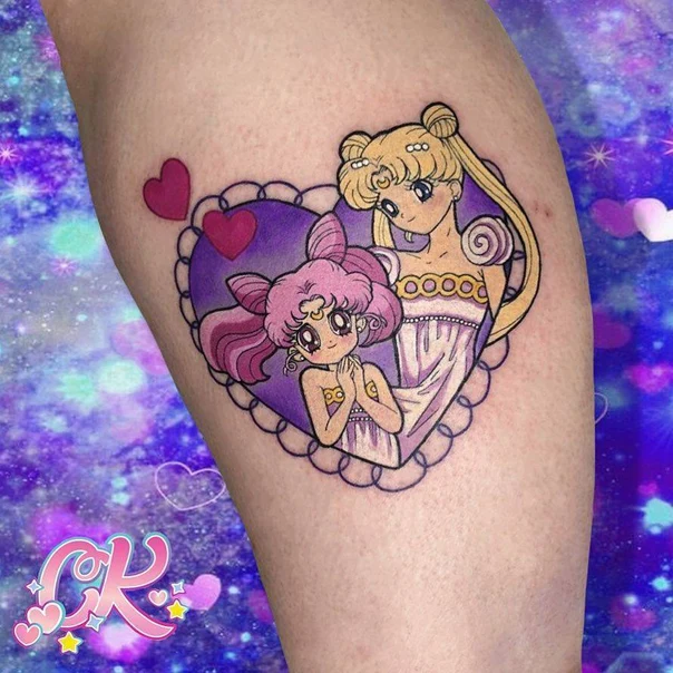 Anime Anime characters, Heart tattoo on Thigh