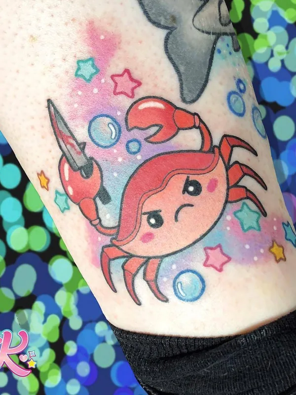 color cartoon татуировка на forearm #27968 | Тату мастер Carly Kawaii Kroll