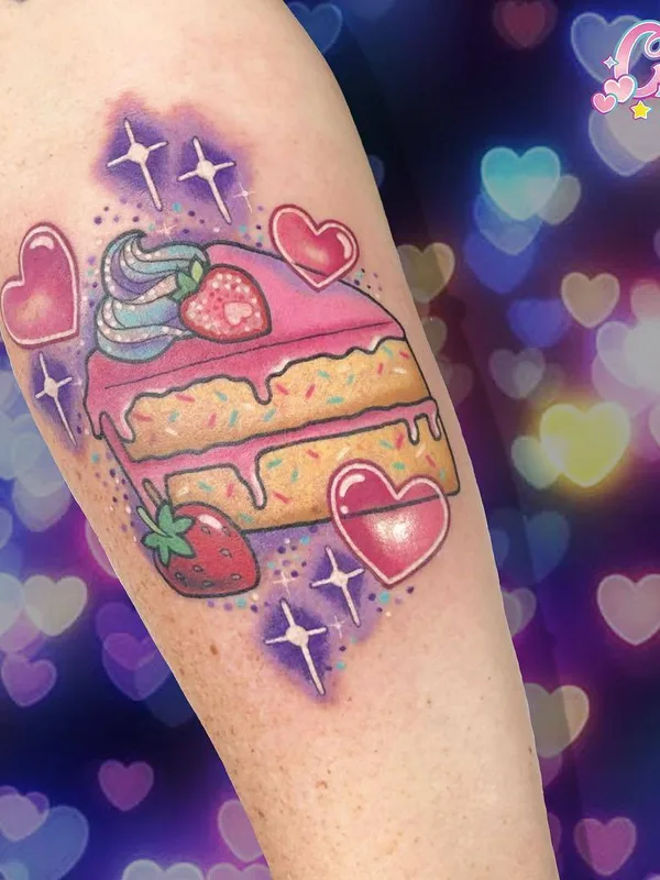 color new school татуировка на forearm #27960 | Тату мастер Carly Kawaii Kroll