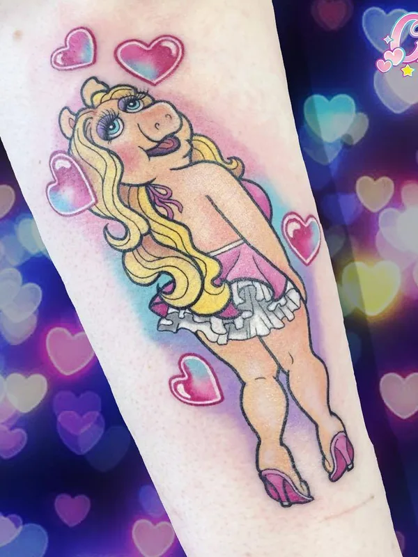 color cartoon татуировка на forearm #27957 | Тату мастер Carly Kawaii Kroll