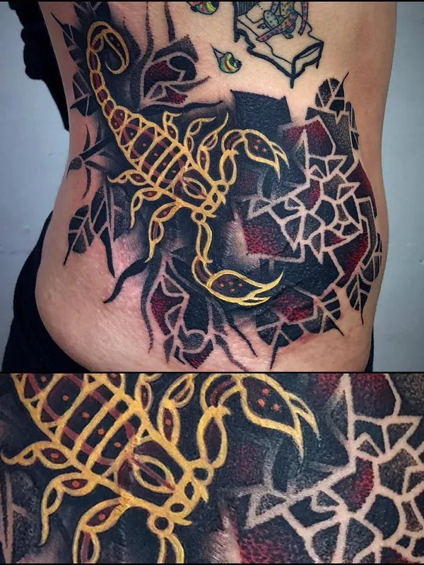 color neo traditional tattoo auf side #28004 | Tätowierer Jake Gordon