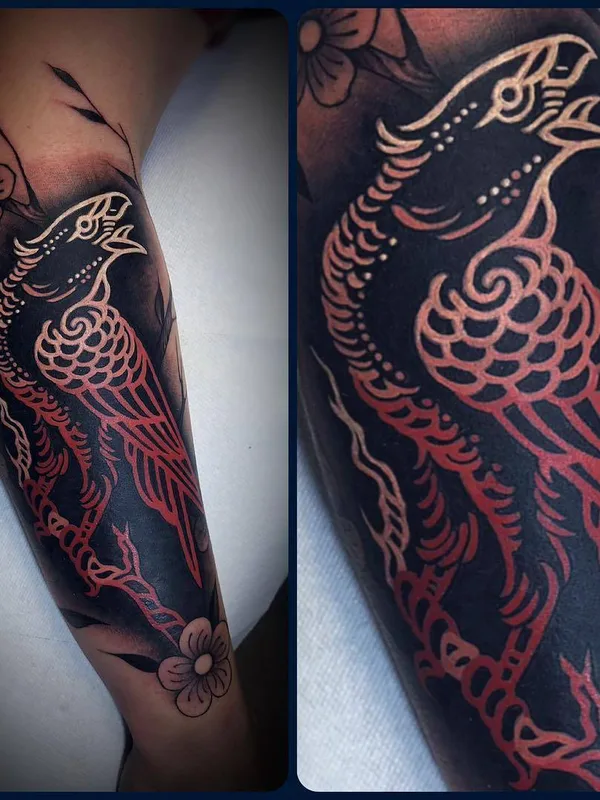 color blackwork tattoo auf forearm #28003 | Tätowierer Jake Gordon