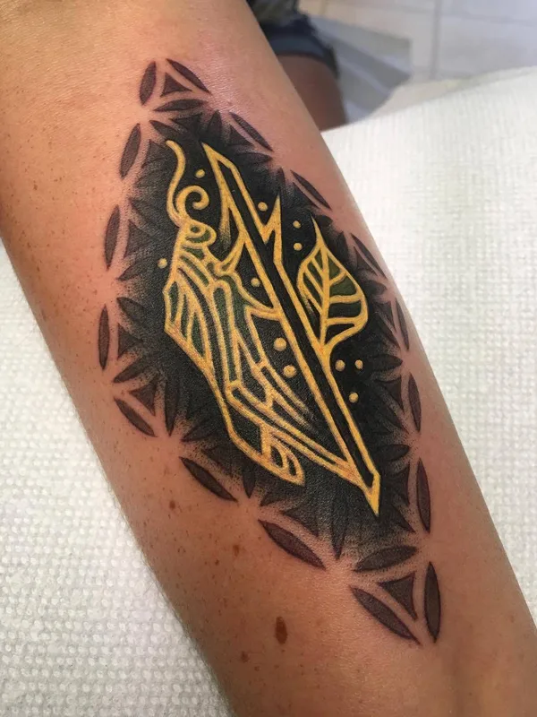 color geometric tattoo auf forearm #27997 | Tätowierer Jake Gordon