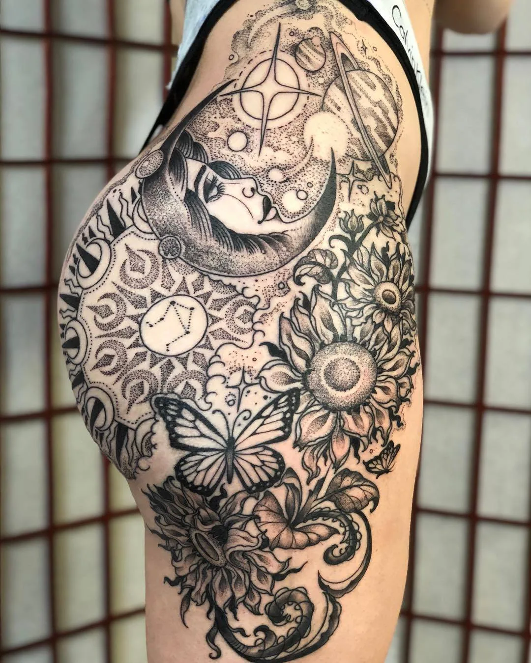 Tattoo artist Joseph Haefs, black authors linework tattoo | Las Vegas, USA