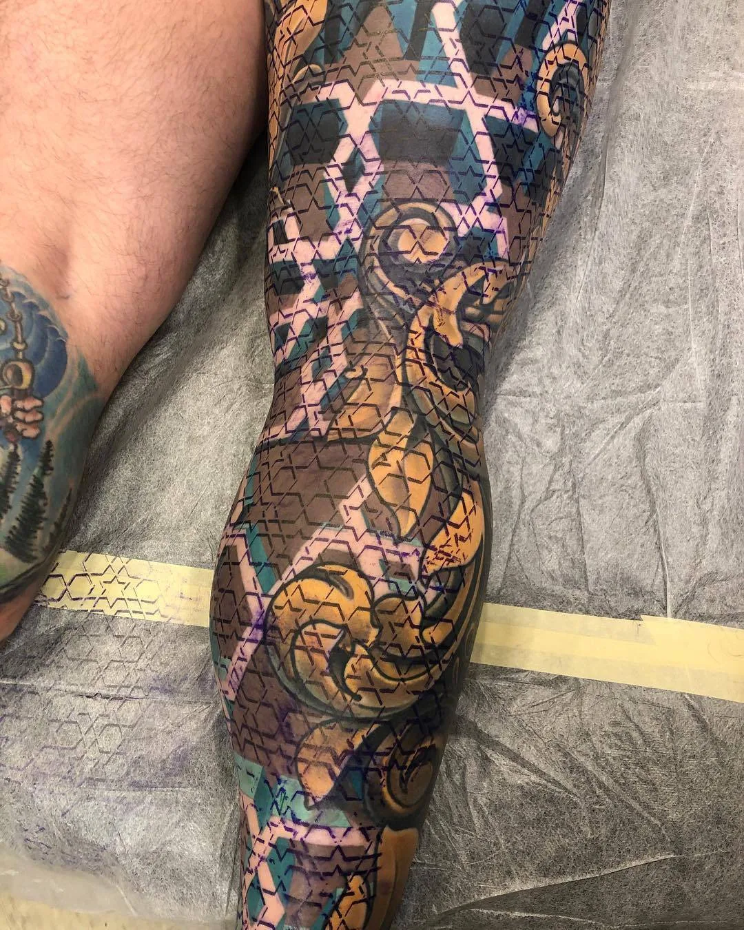 Tattoo artist Russ Abbott, seminar at 10th International Moscow Tattoo Convention, 25 May 2019