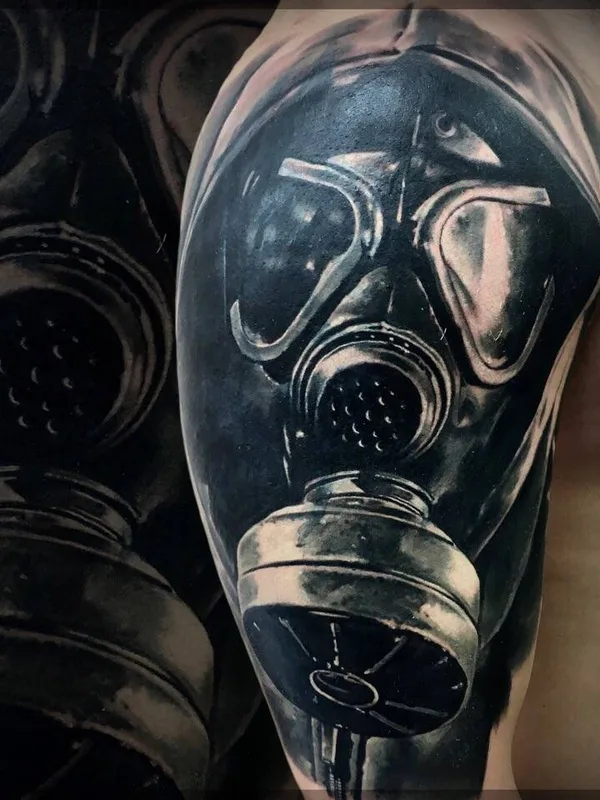 black and grey realism татуировка на upper arm #28403 | Тату мастер Судовцев Вадим