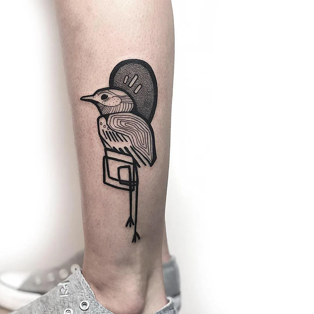 Tattoo artist Shiran, color and black authors style sketch abstract tattoo | Tel Aviv, Israel
