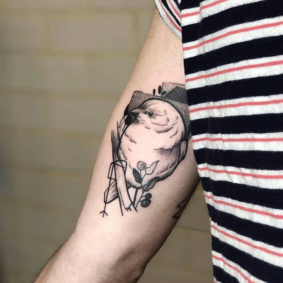 Tattoo artist Shiran, color and black authors style sketch abstract tattoo | Tel Aviv, Israel
