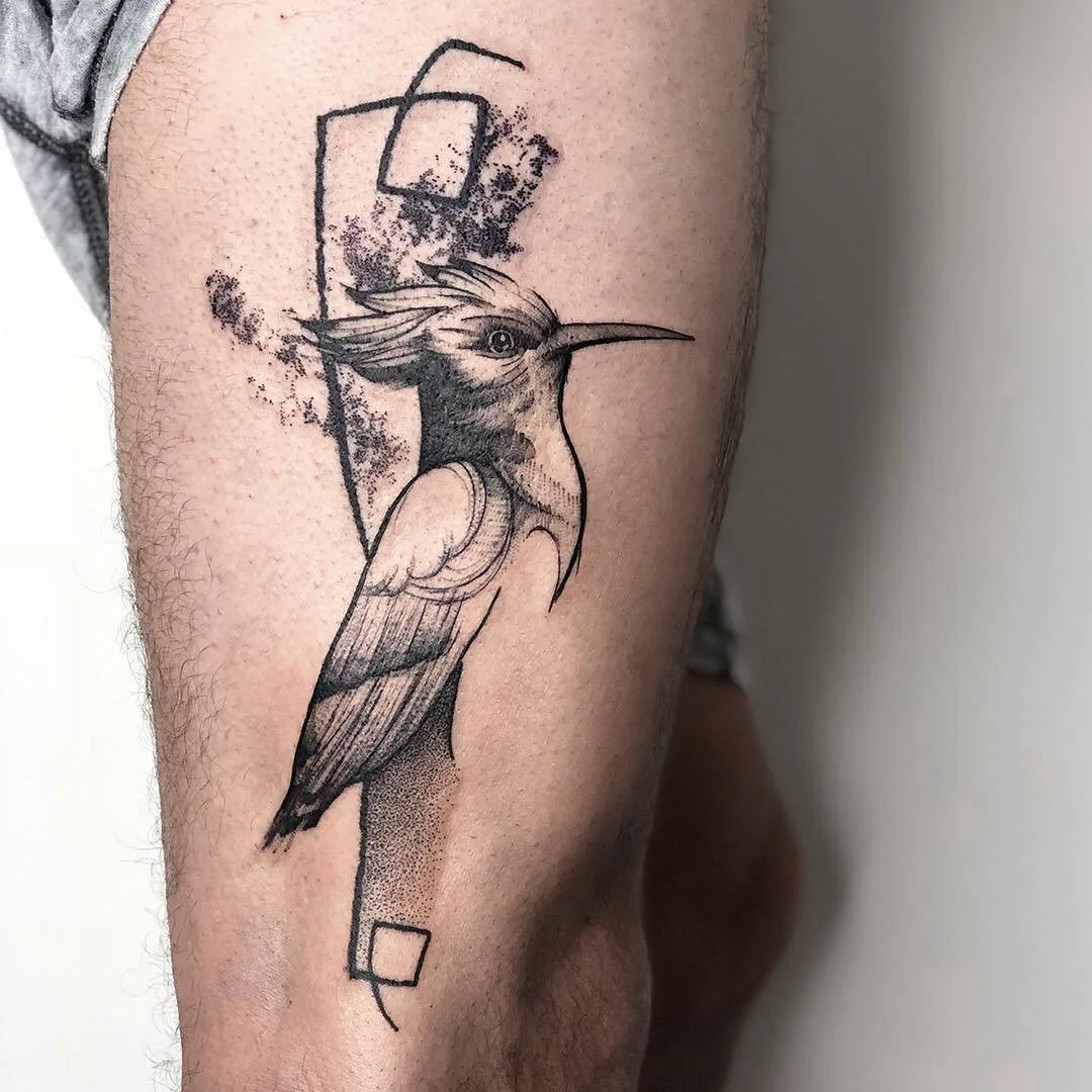 Tattoo artist Shiran, color and black authors style sketch abstract tattoo | Tel Aviv, Israel