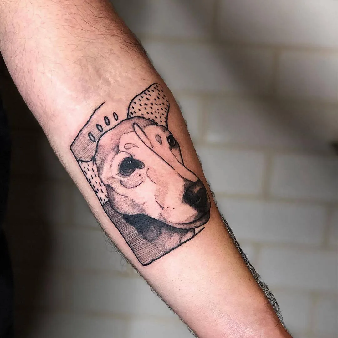 Tattoo artist Shiran, color and black authors style sketch abstract tattoo | Tel Aviv, Israel