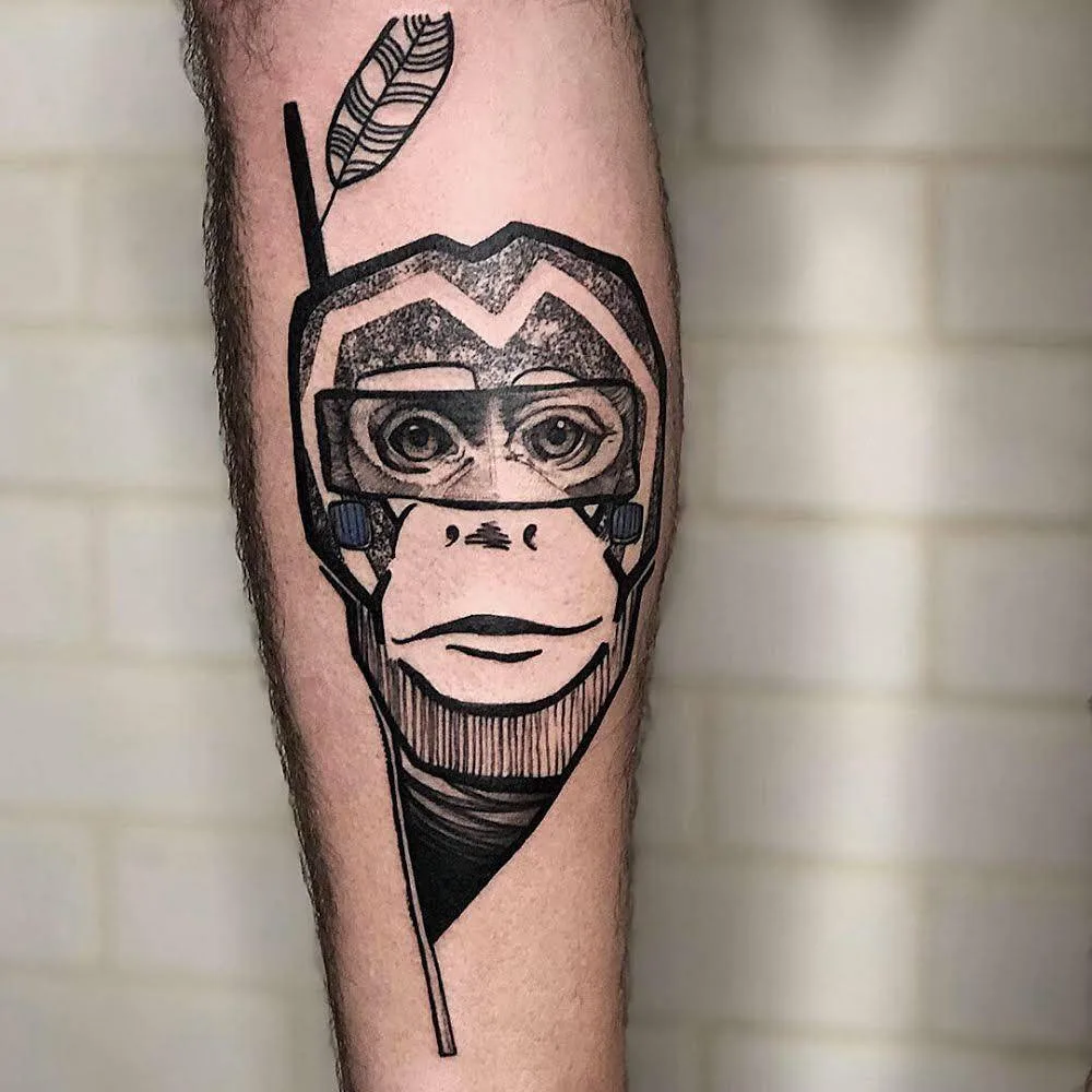 Tattoo artist Shiran, color and black authors style sketch abstract tattoo | Tel Aviv, Israel