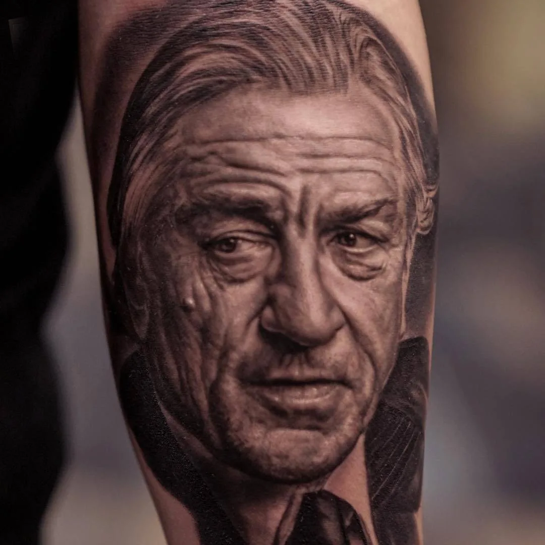 Tattoo artist Ralf Nonnweiler, black and grey portrait realistic tattoo | Germany