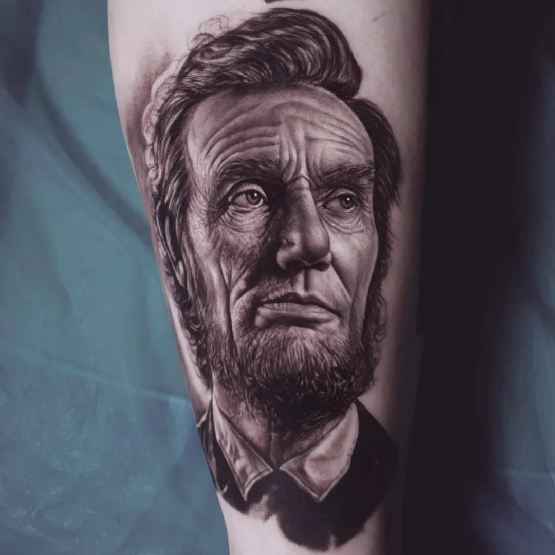 Tattoo artist Ralf Nonnweiler, black and grey portrait realistic tattoo | Germany