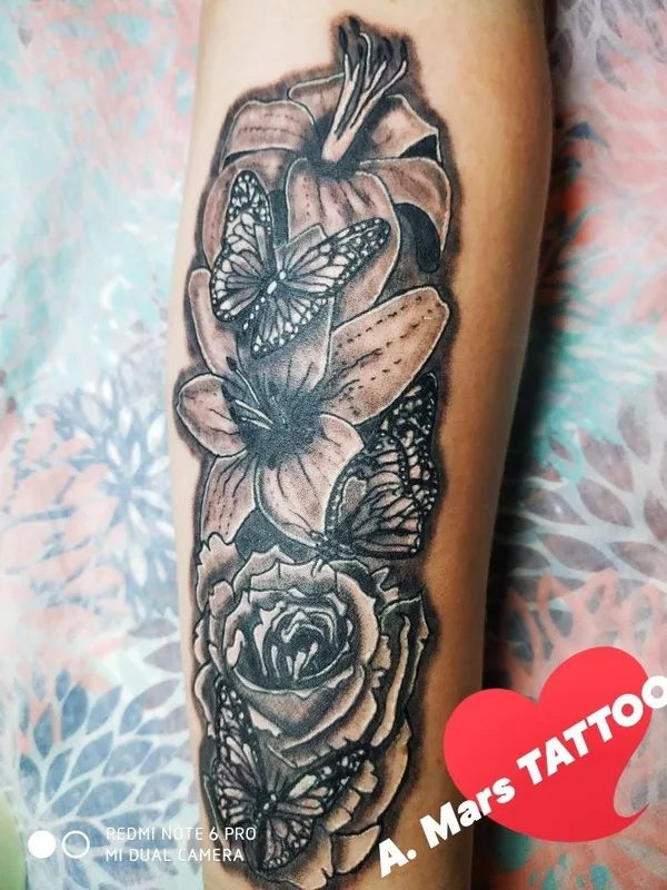 black and grey black and grey Tatuagem em forearm #28592 | Tatuador Anastasiya Mars