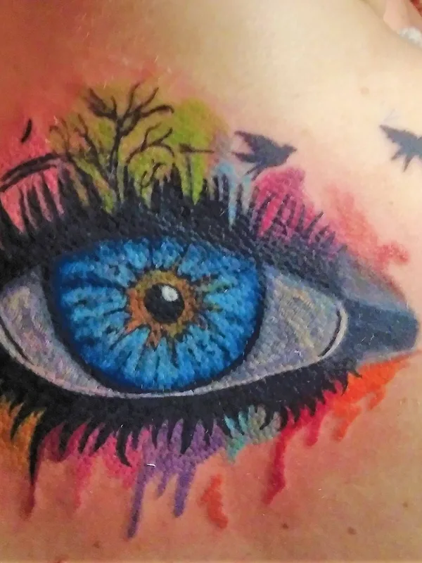 color watercolor Tatuagem em upper back #28597 | Tatuador Anastasiya Mars