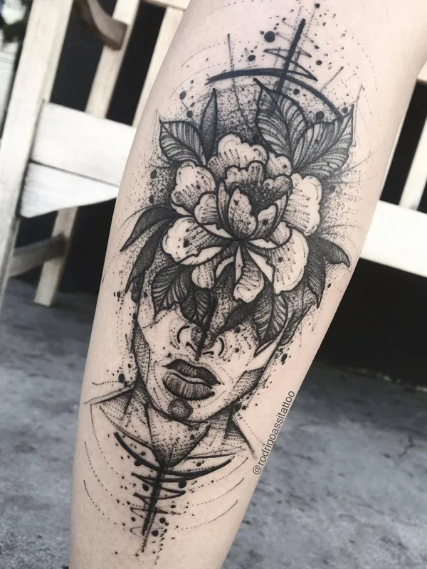 black and grey blackwork татуировка на forearm #28696 | Тату мастер Rodrigo Assi