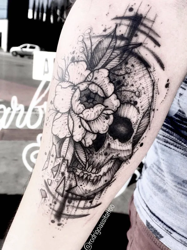 black and grey blackwork татуировка на forearm #28691 | Тату мастер Rodrigo Assi