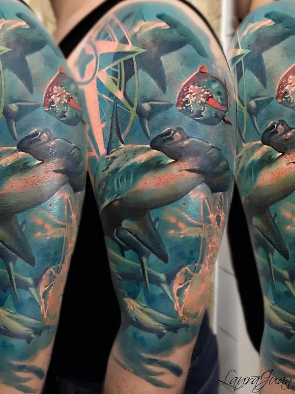 color realism 타투 부위 full sleeve #28739 | 타투이스트 Laura Juan