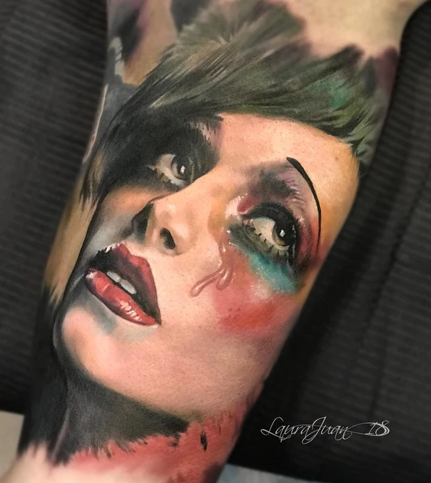 Realism Portrait tattoo on Forearm