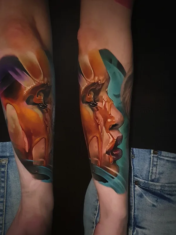 female color realism татуировка на forearm #34789 | Тату мастер Кирилл Лисиченко