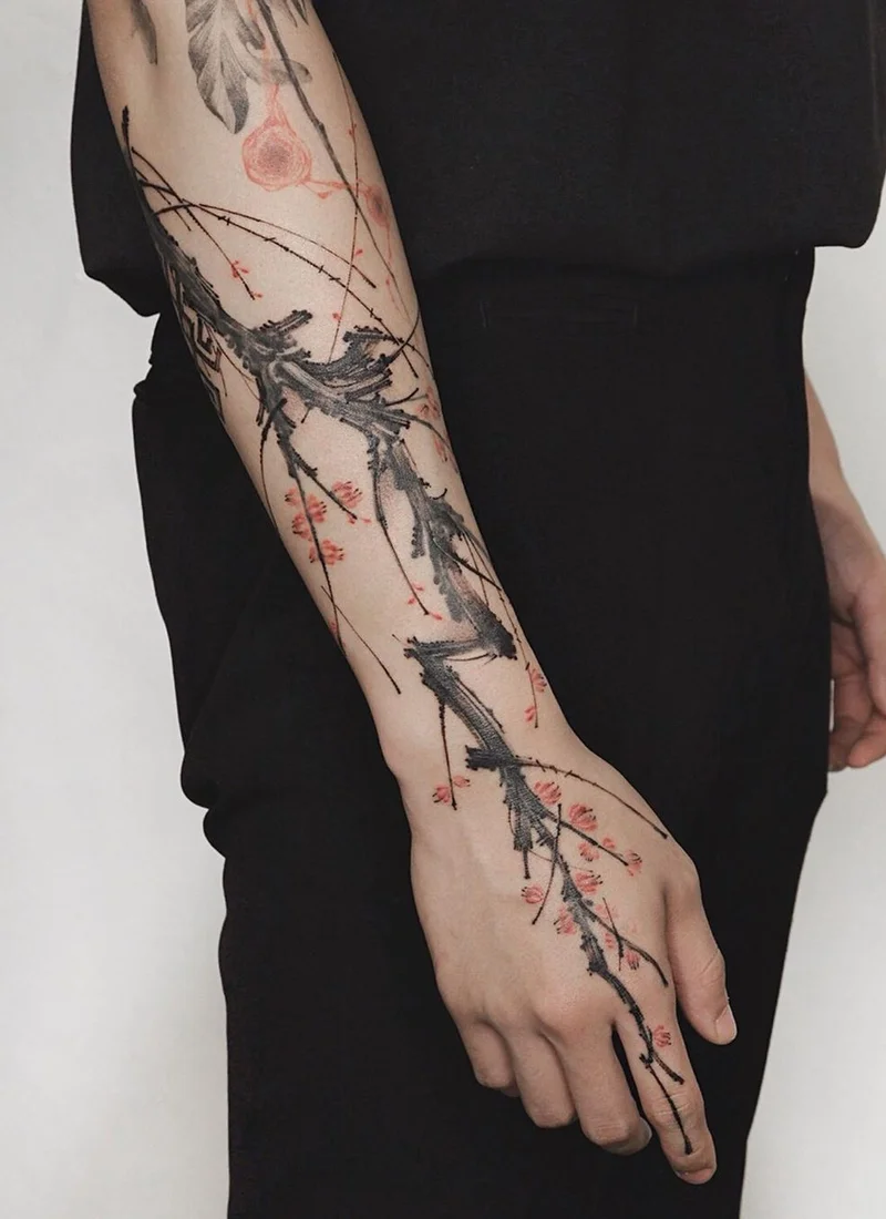 Tradi&ccedil;&otilde;es orientais e rom&acirc;ntico em tatuagens por Ati