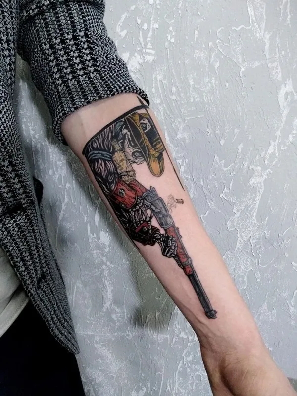 color illustrative tatouage sur forearm #34870 | Artiste tatoueur Евгений Шанцев