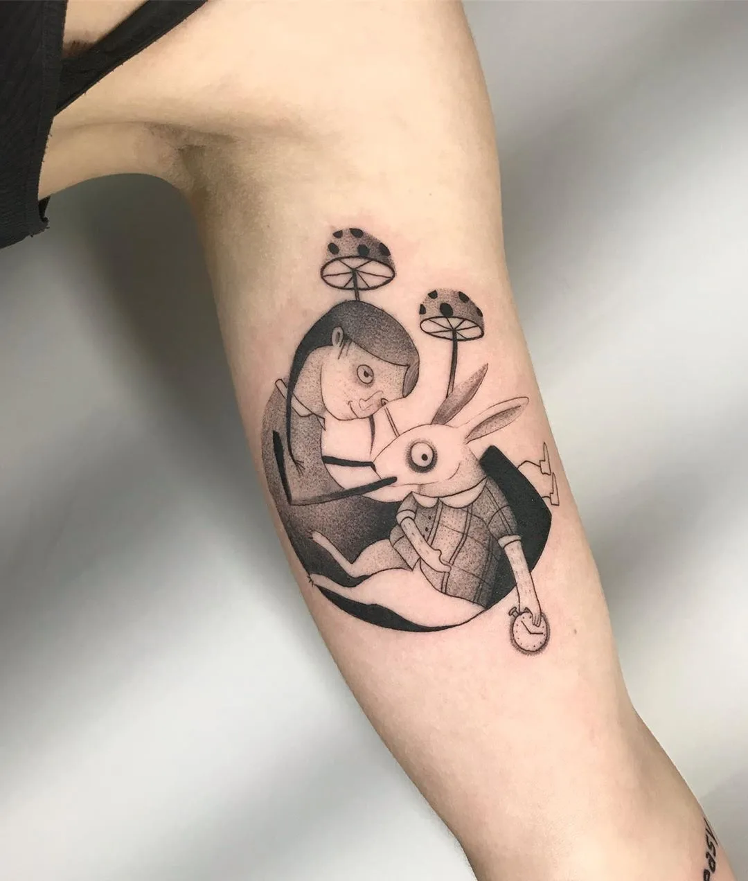 Tattoo artist Wujek, black and grey graphics tattoo with cute animal | Poland