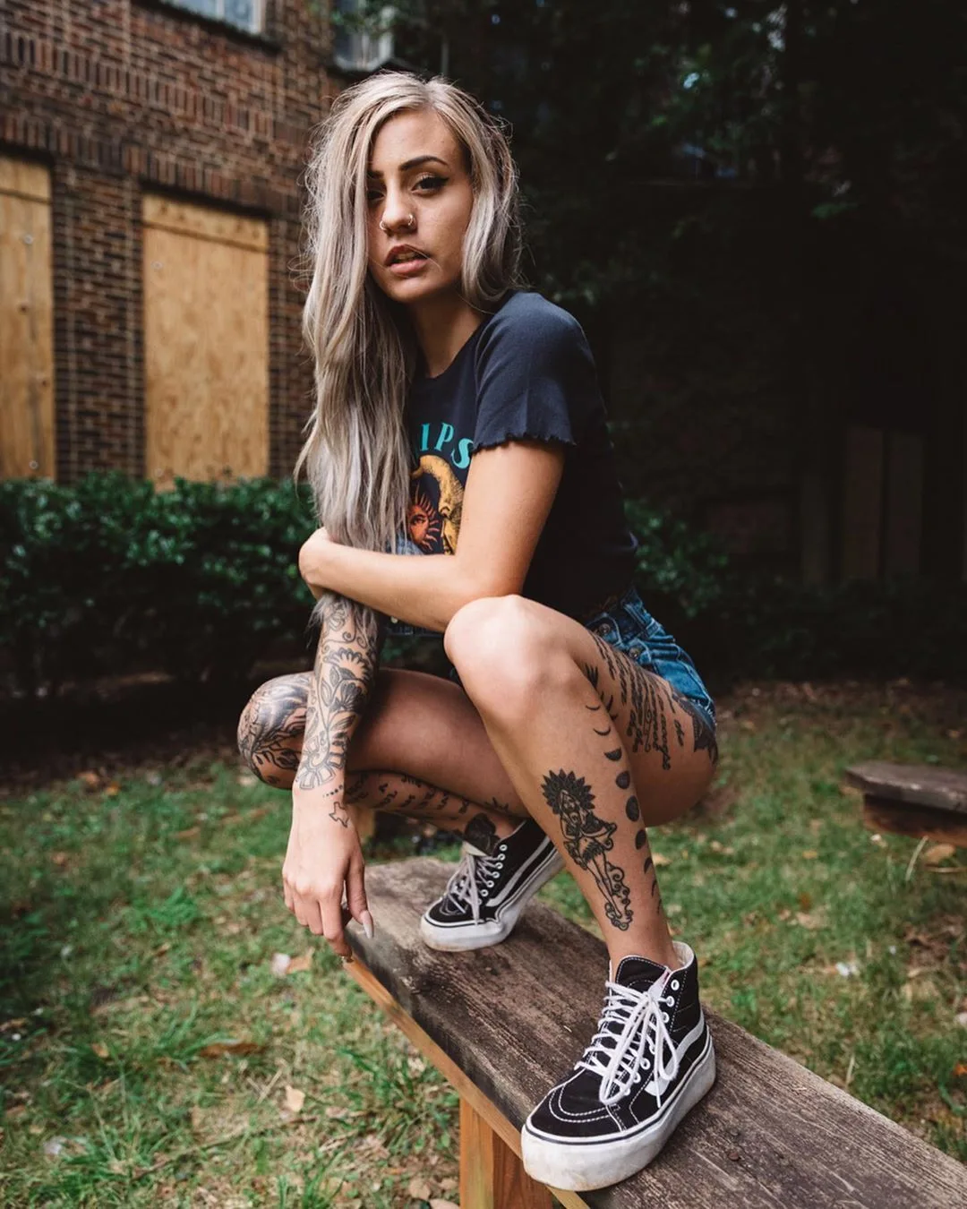 Tattooed model Dom, alternative photo model | United States