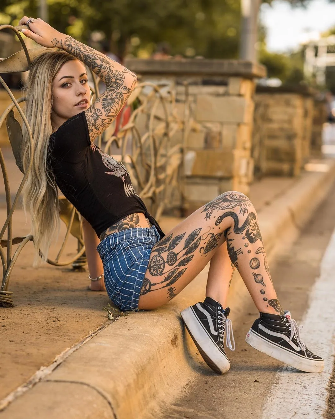 Tattooed model Dom, alternative photo model | United States