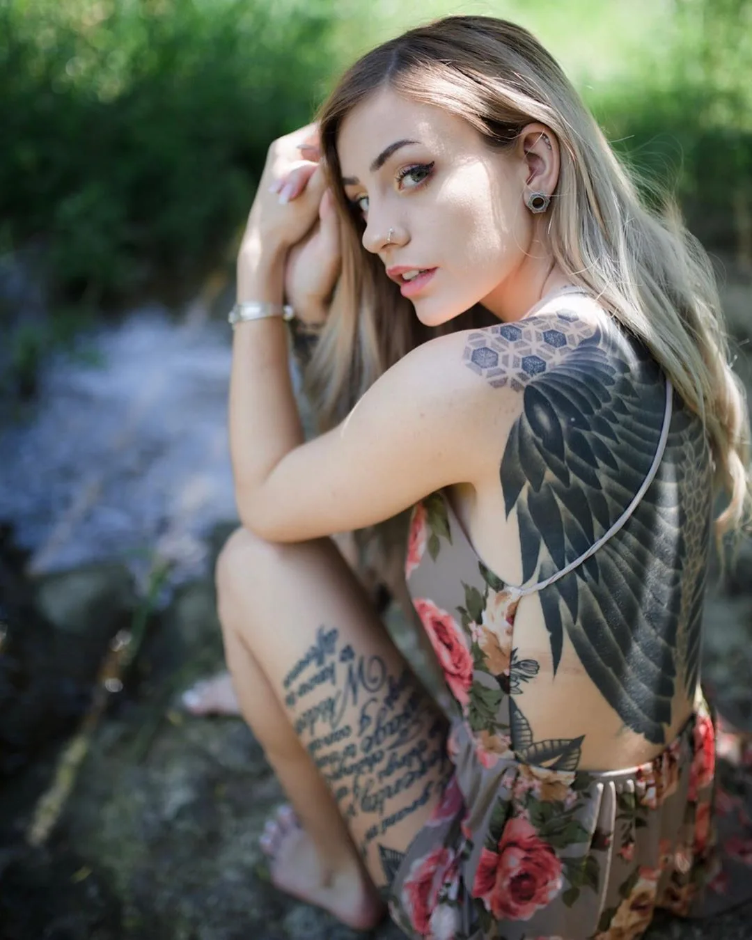 Tattooed model Dom, alternative photo model | United States