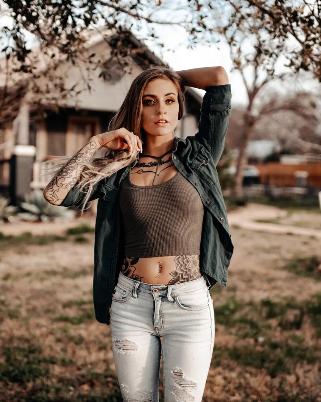 Tattooed model Dom, alternative photo model | United States