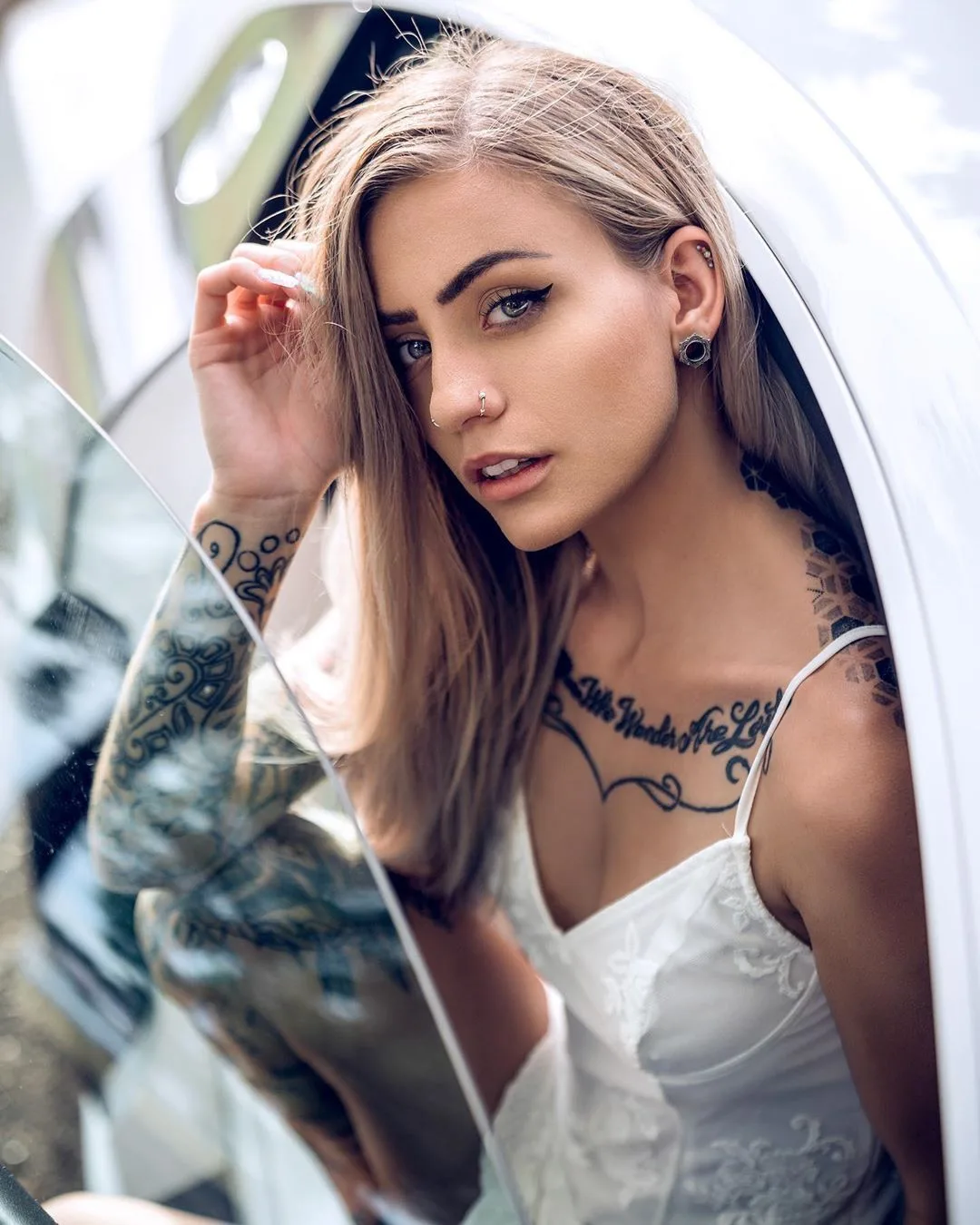Tattooed model Dom, alternative photo model | United States