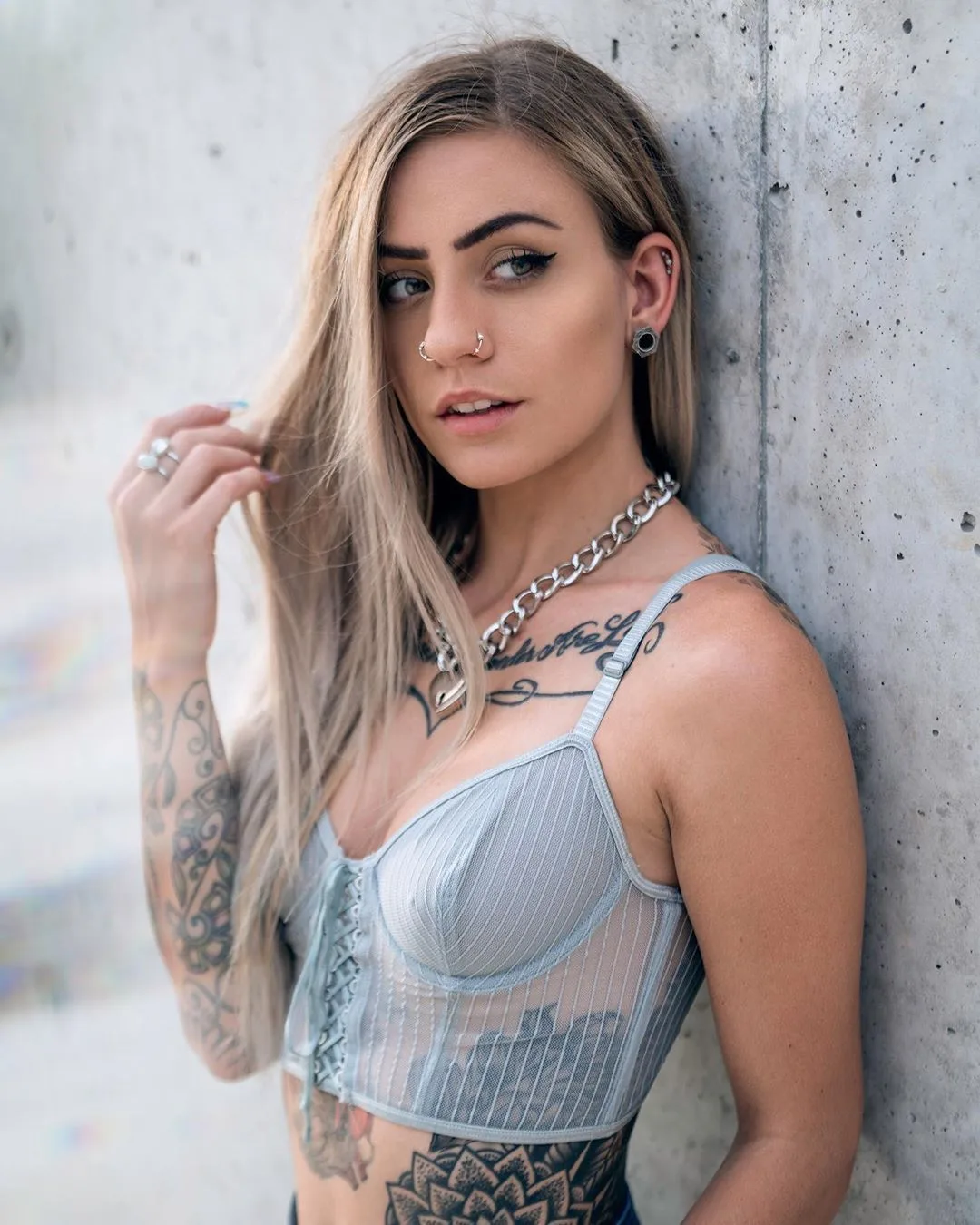 Tattooed model Dom, alternative photo model | United States
