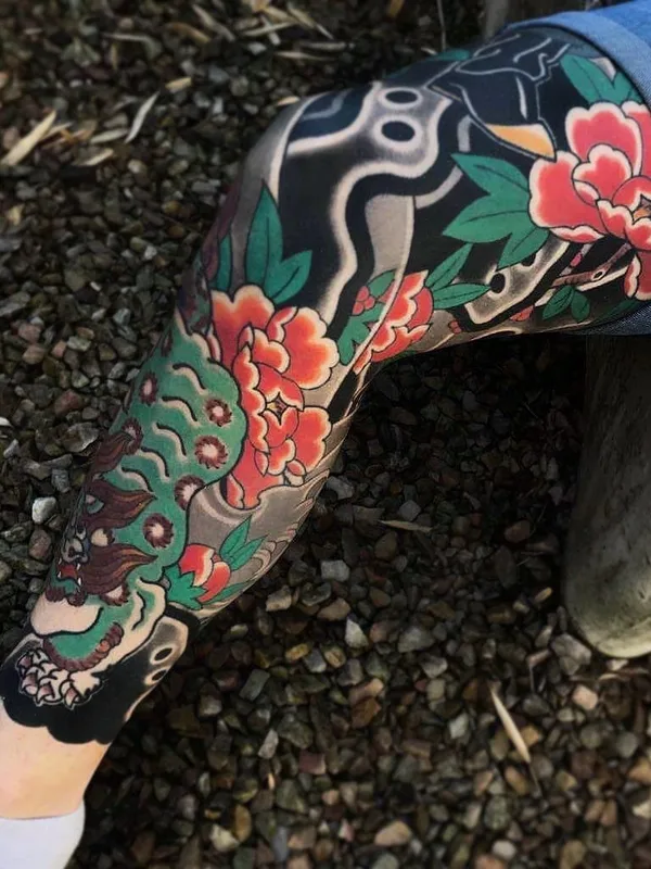 color japanese Tatuaggio su full leg #35361 | Tatuatore Ian Det
