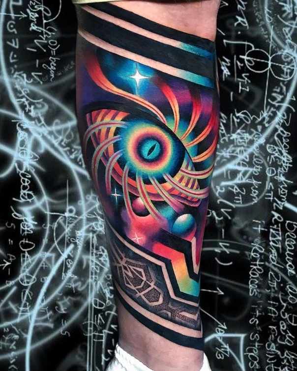 Abstract Eye, Geometric tattoo on Forearm