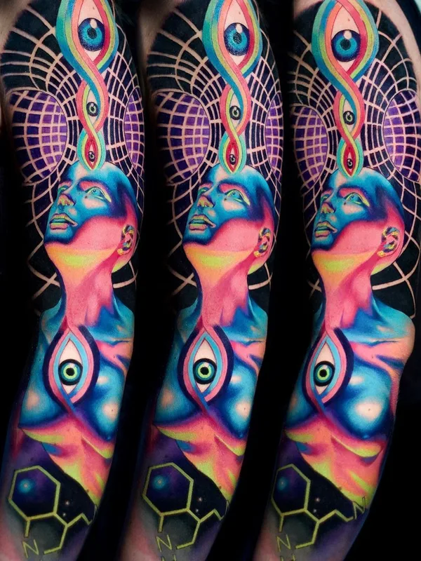 color surrealism tattoo on full sleeve #38748 | Tattoo Artist Leonardo_tattoos 