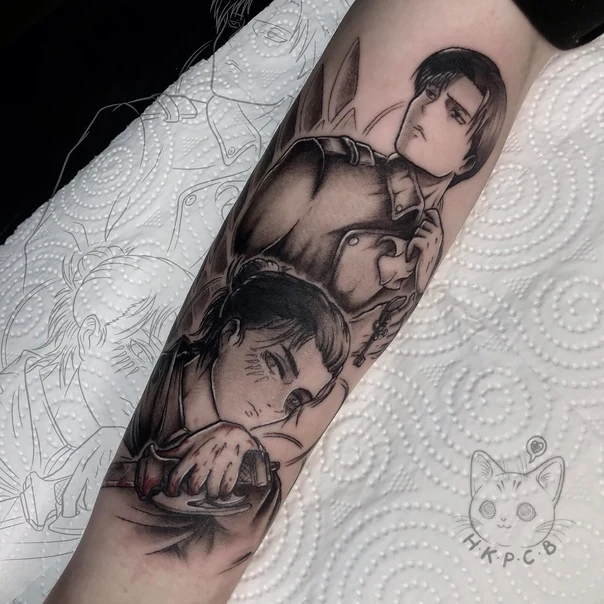 Аниме Anime character tattoo на Предплечье