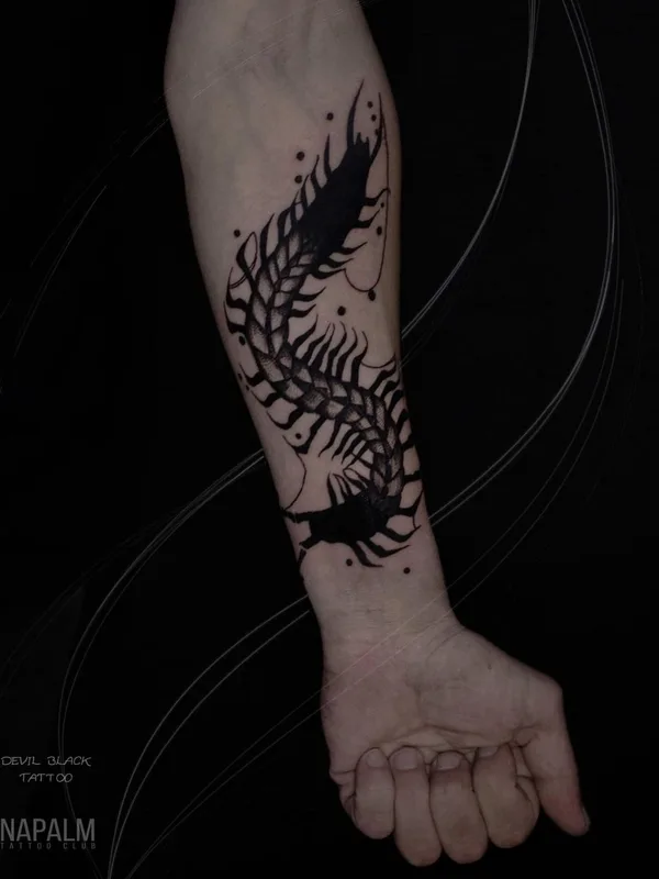 black blackwork татуировка на forearm #49631 | Тату мастер Валентина Городецкая
