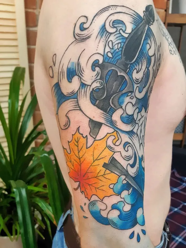 male color japanese 纹身 在 forearm #49697 | 纹身师 Виктория