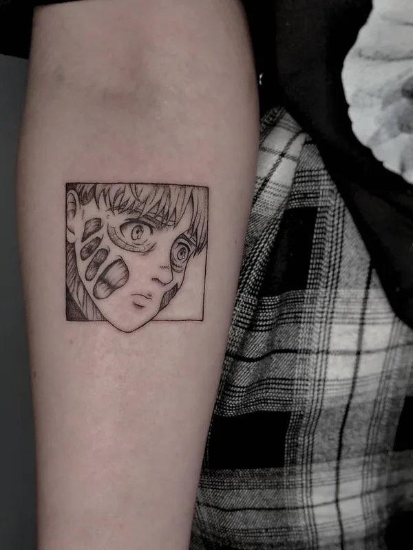 black anime tattoo auf forearm #49723 | Tätowierer GrianDhearg Tattoo
