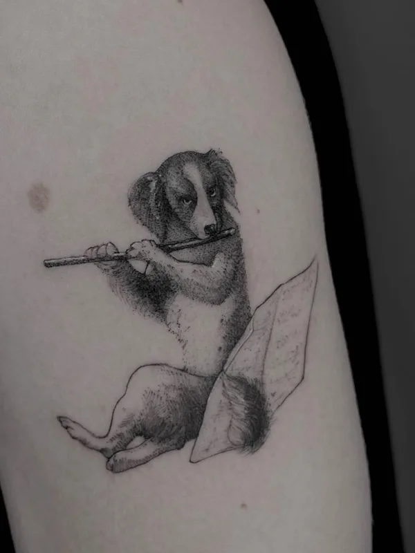 black and grey blackwork 타투 부위 upper arm #49737 | 타투이스트 Антон Федотов