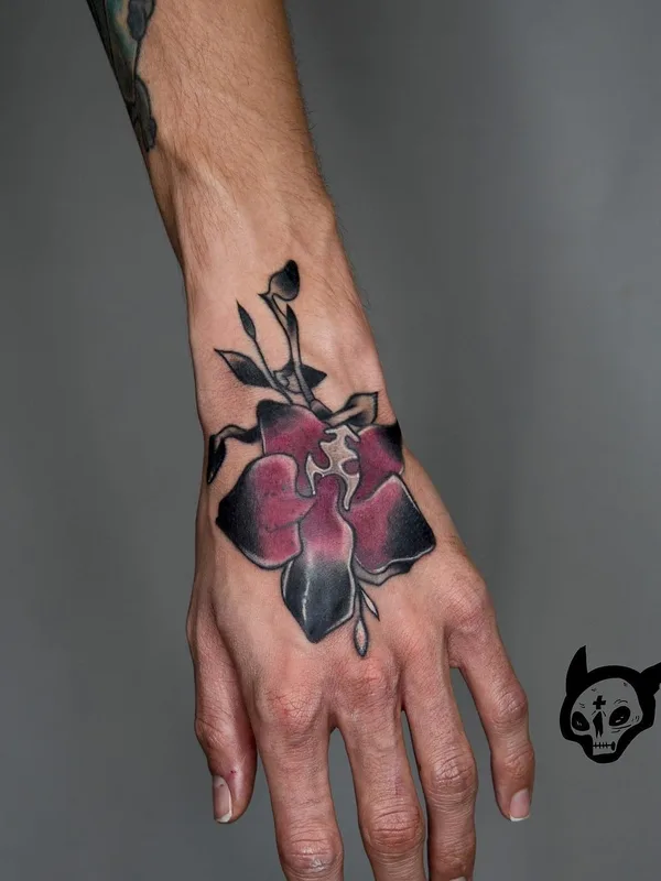 color neo traditional татуировка на back of hand #49756 | Тату мастер Александра Котардъ