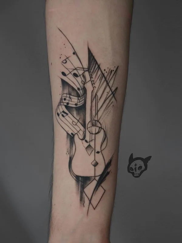 black and grey abstract татуировка на forearm #49758 | Тату мастер Александра Котардъ