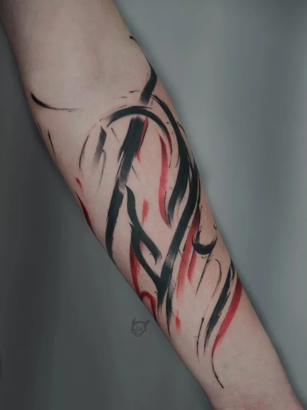 color abstract татуировка на forearm #49770 | Тату мастер Александра Котардъ