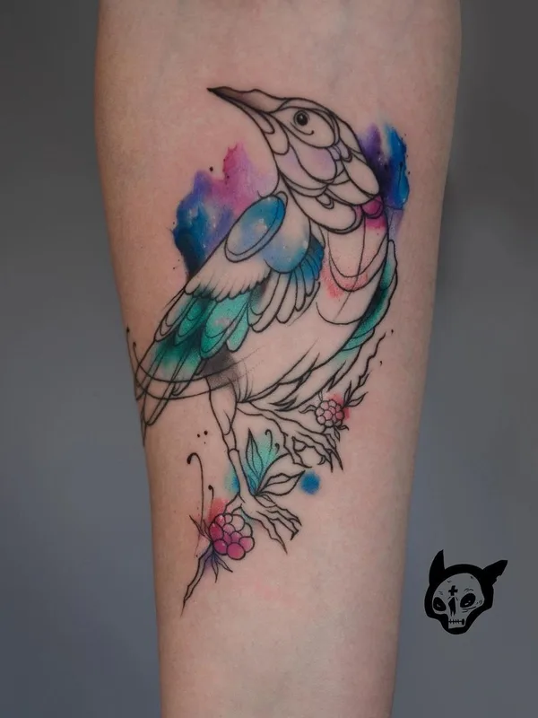 color watercolor татуировка на forearm #49771 | Тату мастер Александра Котардъ