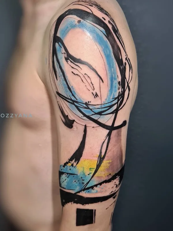 color abstract tatuaje en full sleeve #49836 | Tatuador Яна Выкинь