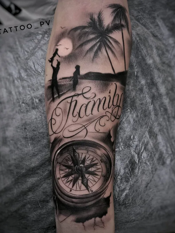 black and grey black and grey 纹身 在 forearm #49875 | 纹身师 Виктор Павлюченко